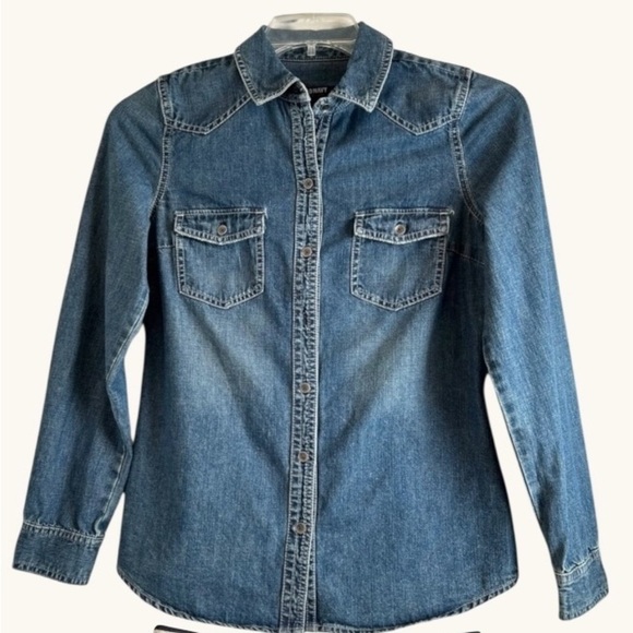 Old Navy Tops - 💙 Old Navy Classic Denim Button-Down Shirt | Med Wash | Size Small